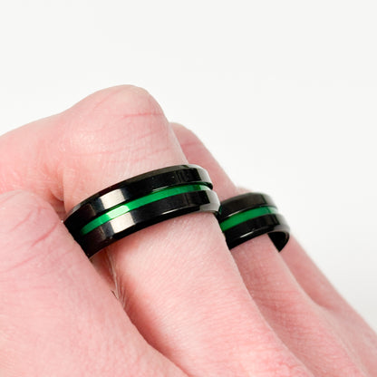 Universal Band Ring Tungsten Green