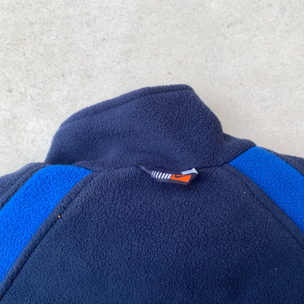 90s Nike Reversible Sidewinder Fleece Coat Jacket Blue Medium