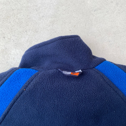 90s Nike Reversible Sidewinder Fleece Coat Jacket Blue Medium