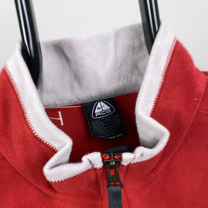00s Nike ACG Fleece Gilet Sweatshirt Red Women’s Large