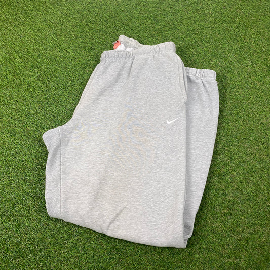 00s Nike Wide Leg Cotton Joggers Grey Large