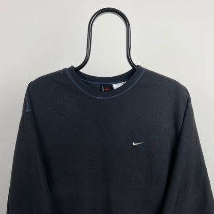 90s Nike Fleece Sweatshirt Blue Large