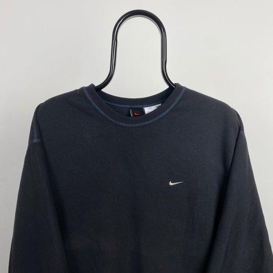 90s Nike Fleece Sweatshirt Blue Large