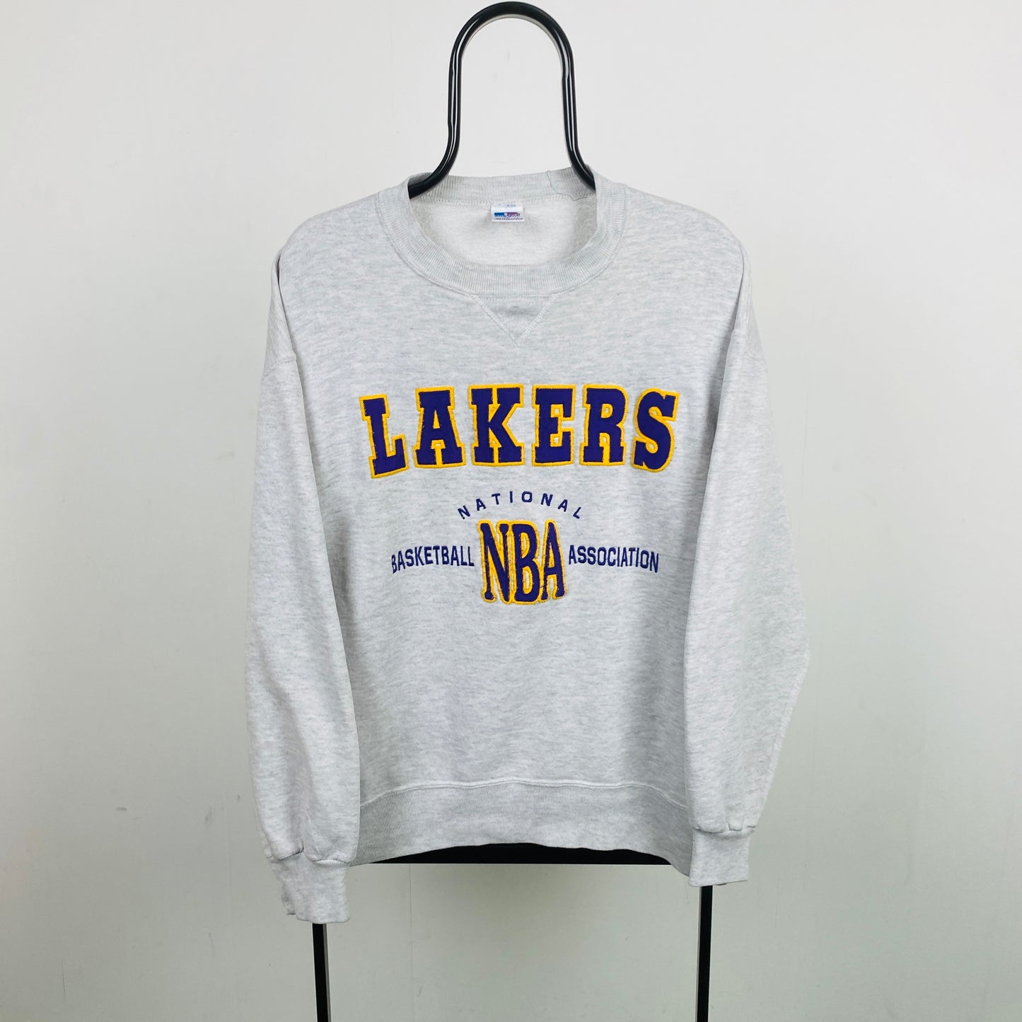 Retro Russell Athletic Lakers Sweatshirt Grey Large