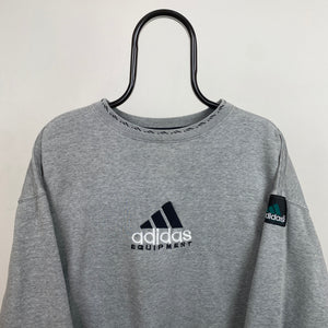 90s Adidas Equipment Sweatshirt Grey Large