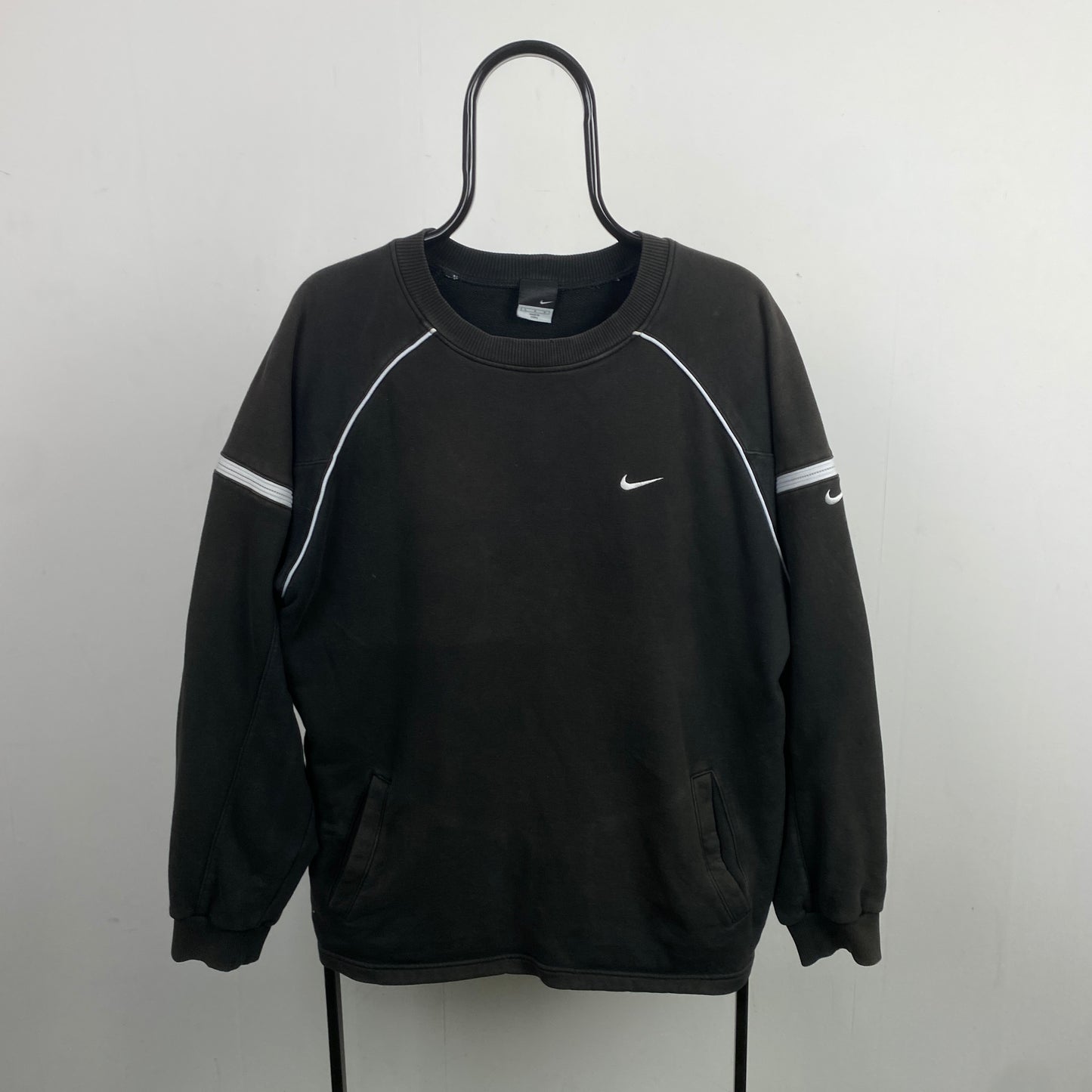 00s Nike Piping Sweatshirt Black Large