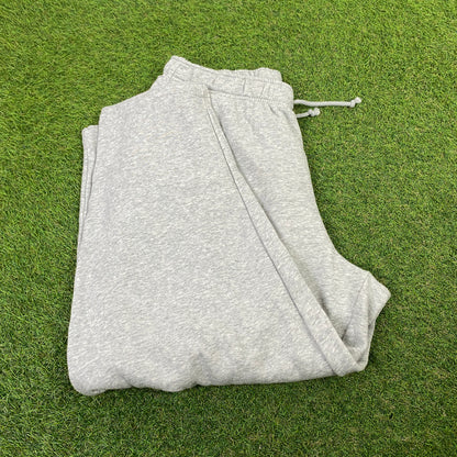 00s Nike Wide Leg Cotton Joggers Grey Large