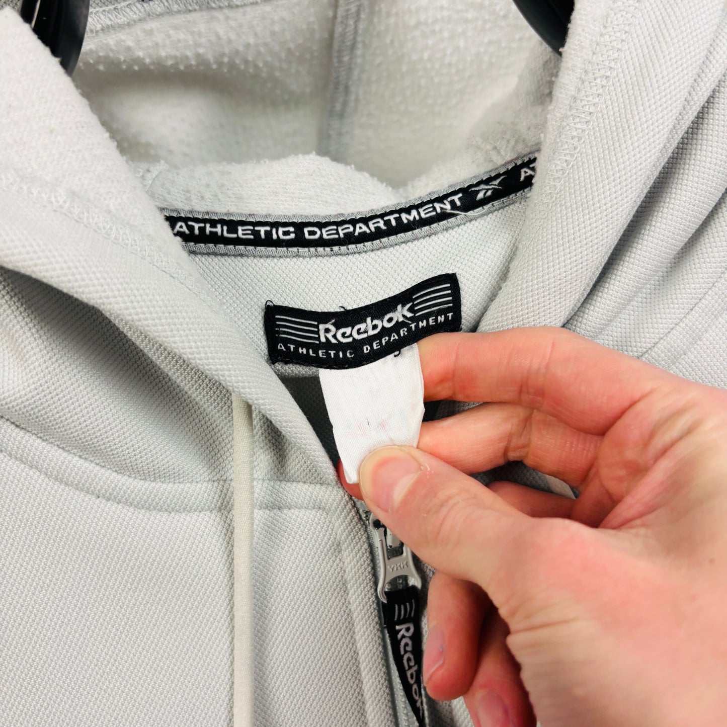 00s Reebok Zip Hoodie Light Blue Medium