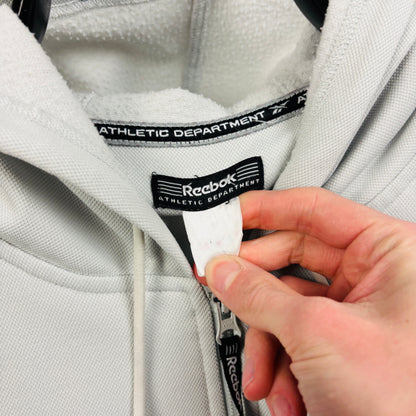 00s Reebok Zip Hoodie Light Blue Medium