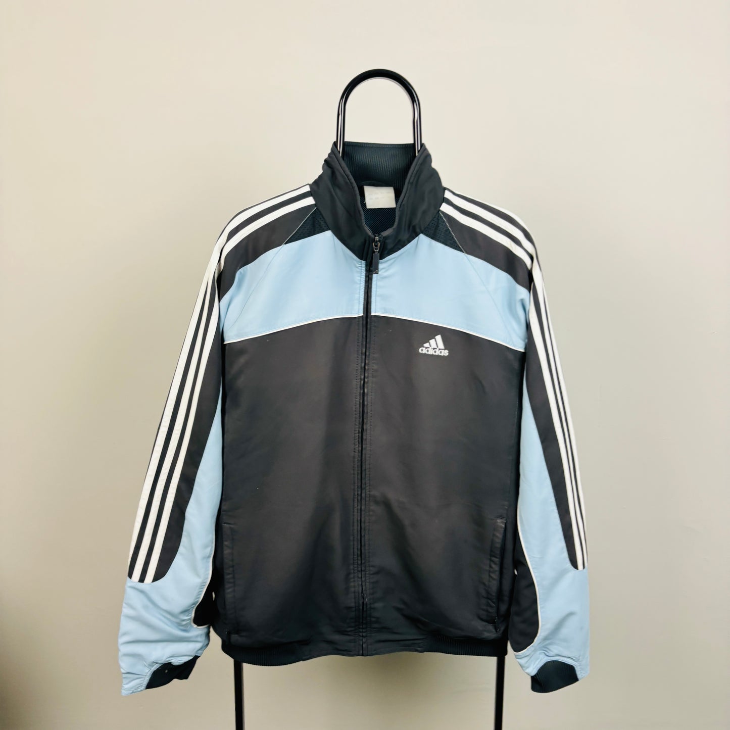 00s Adidas Windbreaker Jacket Blue Large