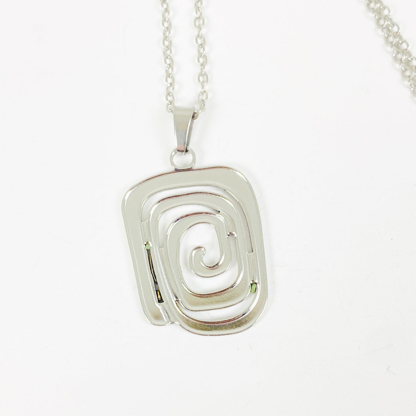 Antique Swirl Necklace Chain Silver