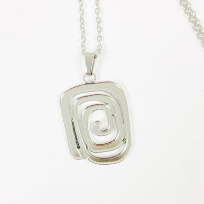Antique Swirl Necklace Chain Silver