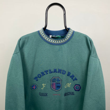 90s Portland Bay Sweatshirt Green Large