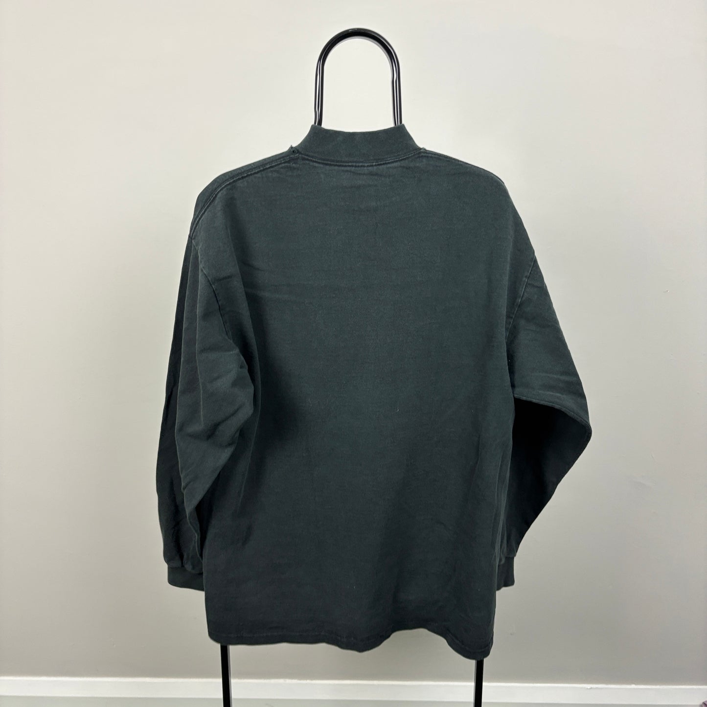 90s Nike Mock Neck Sweatshirt Grey Large