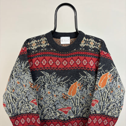 90s Knitwear Sweater Sweatshirt Red Large