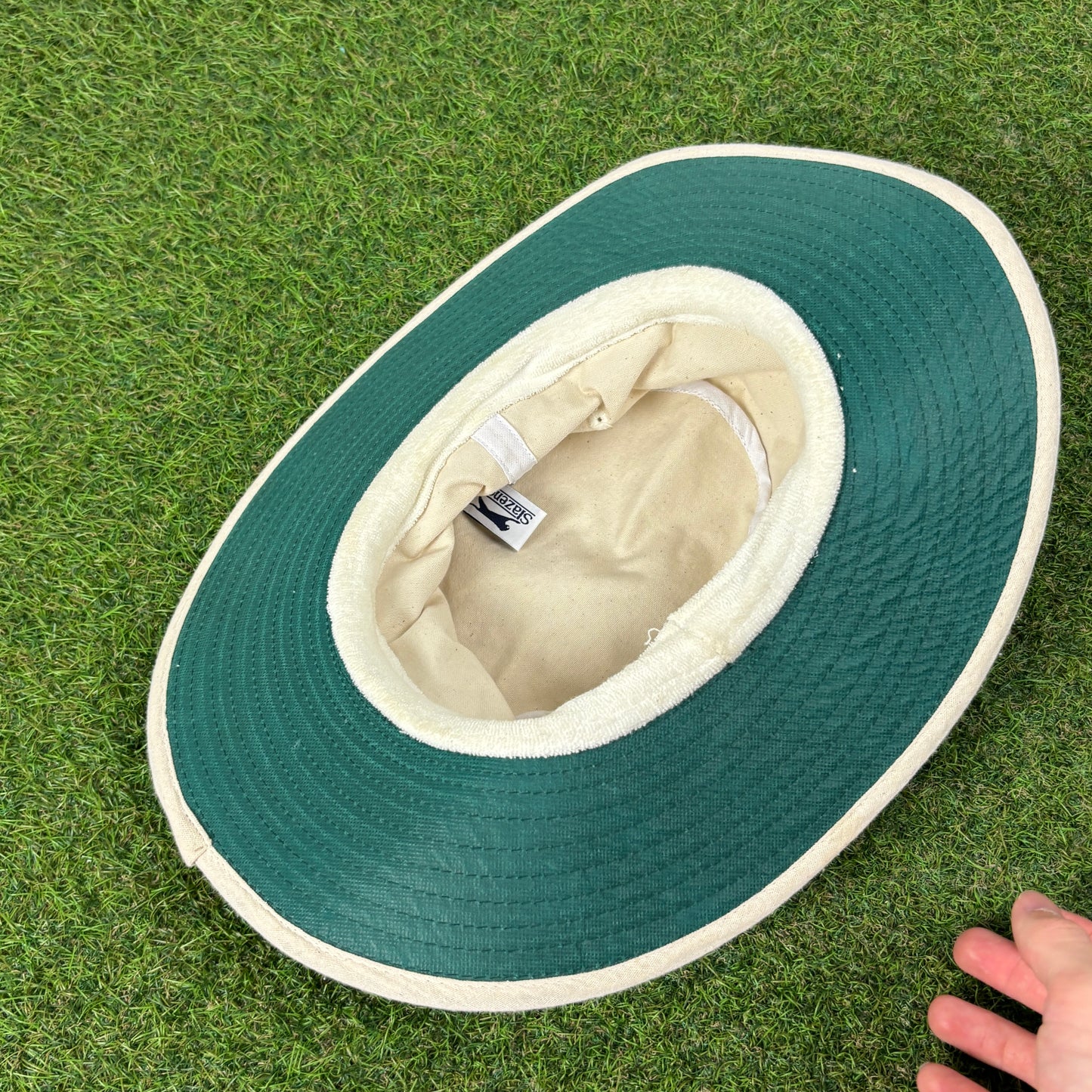 90s Slazenger Cricket Hat Cream White