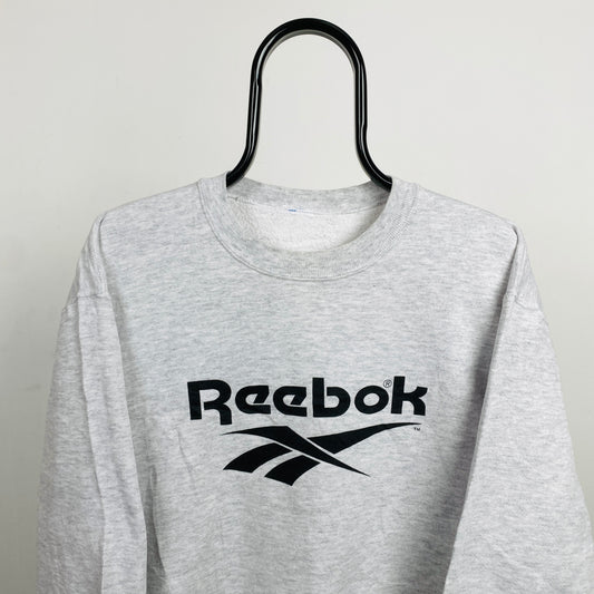 Retro 90s Reebok Sweatshirt Grey Medium