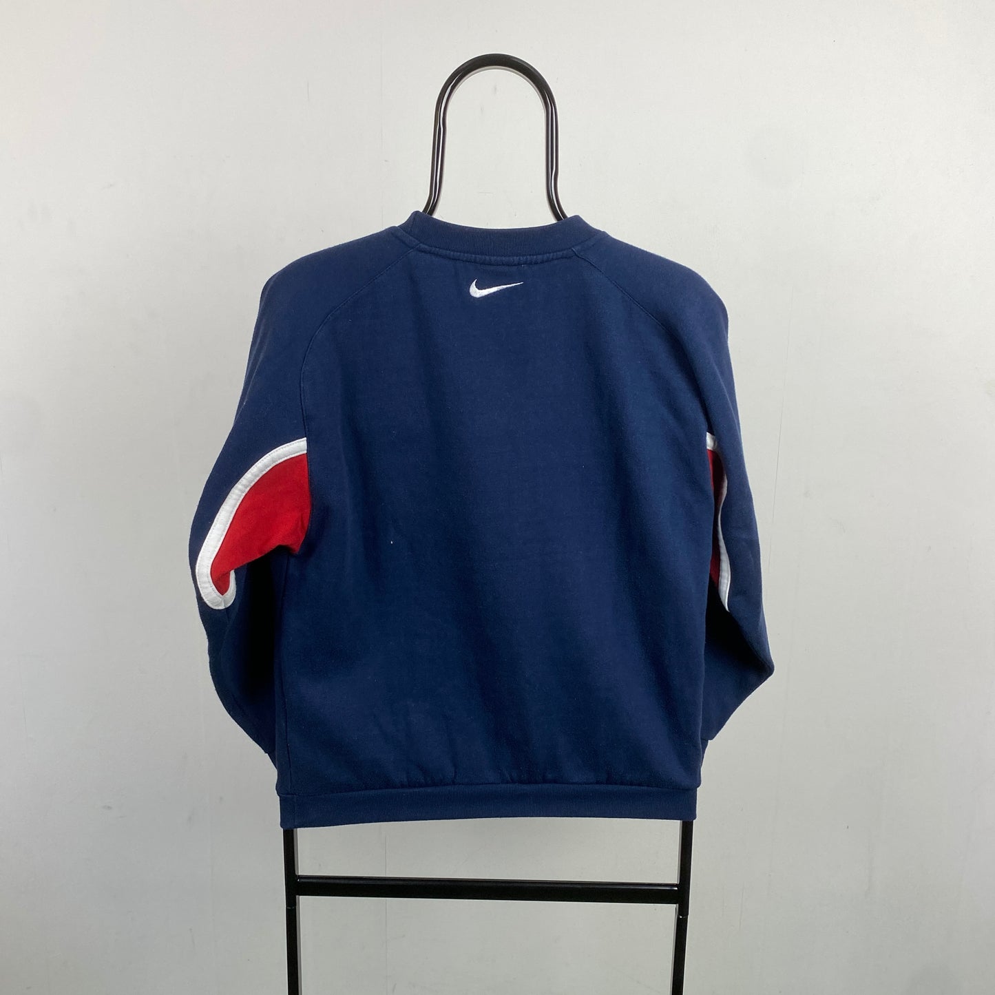 00s Nike Centre Swoosh Sweatshirt Blue XS