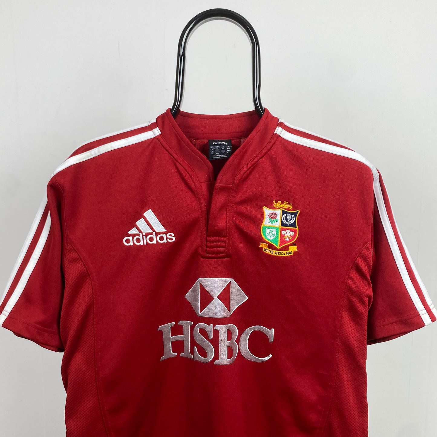 00s Adidas British & Irish Lions Rugby Shirt T-Shirt Red Small