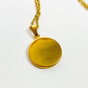 Retro Compass Necklace Chain Gold