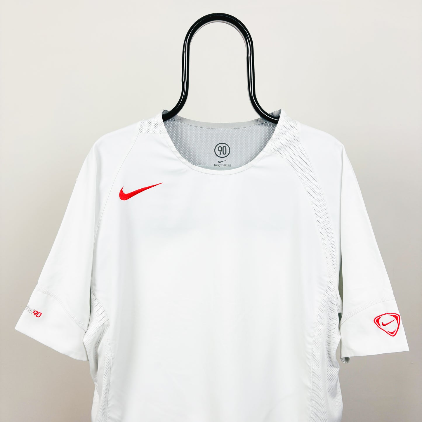 00s Nike T90 Football Shirt T-Shirt White XL