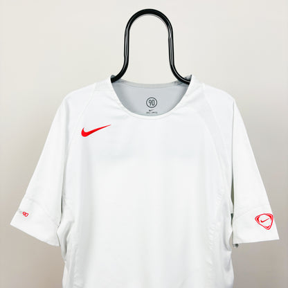 00s Nike T90 Football Shirt T-Shirt White XL