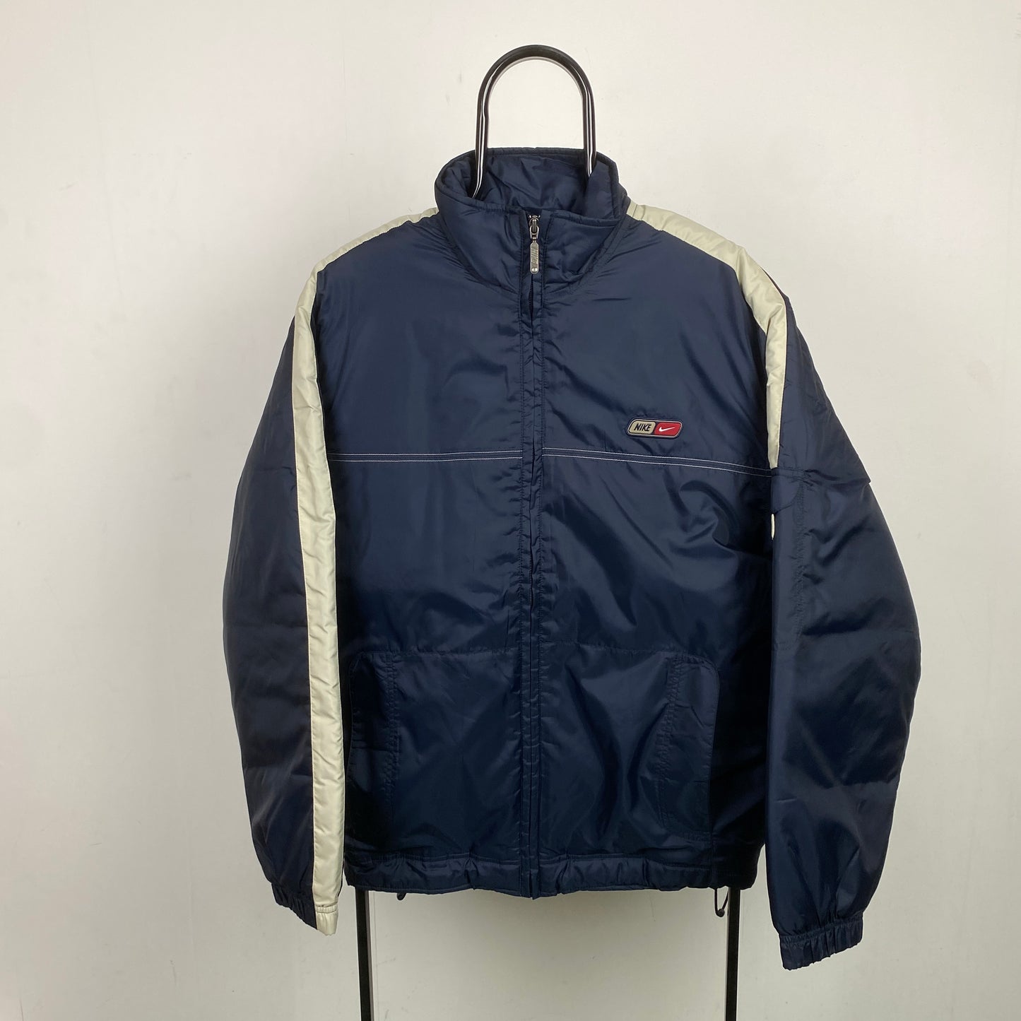 90s Nike Puffer Jacket Blue Large