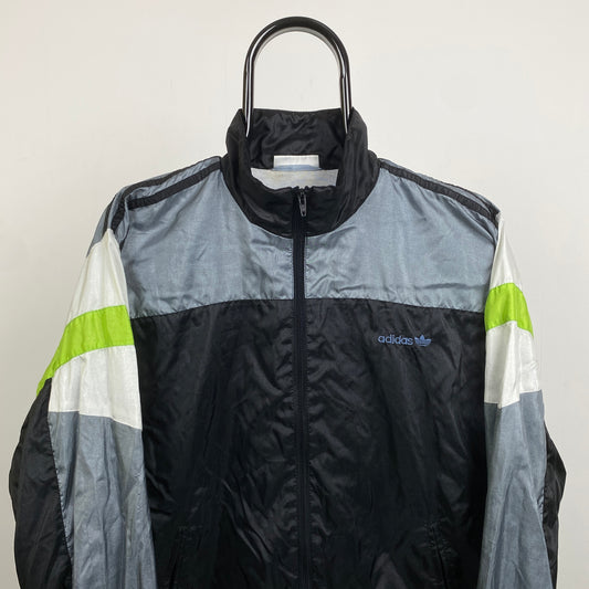 90s Adidas Windbreaker Jacket Black Medium