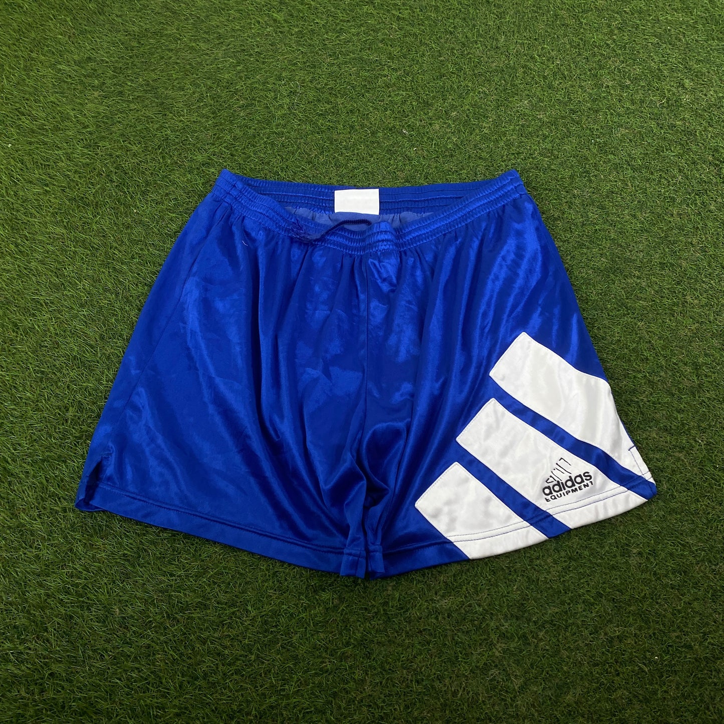 90s Adidas Equipment Football Shorts Blue Large