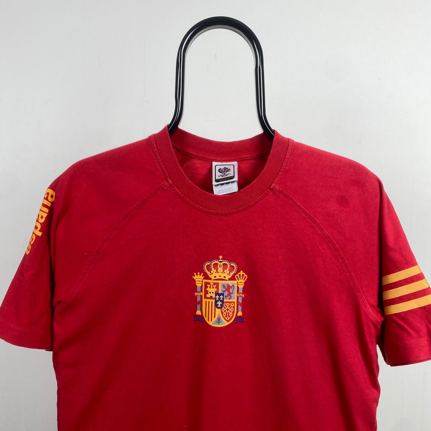 00s Adidas World Cup Spain Football Shirt T-Shirt Red Small