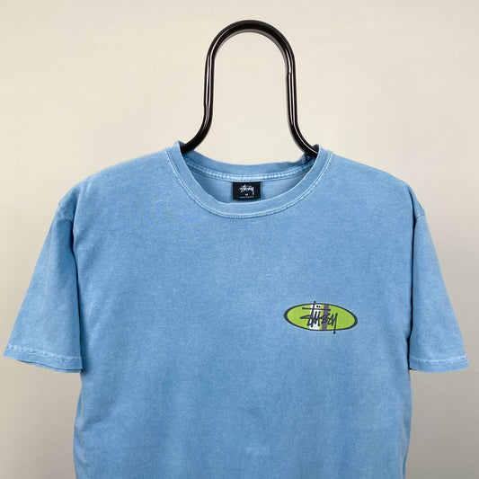 00s Stussy T-Shirt Blue Medium