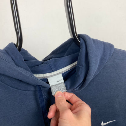 00s Nike Heavyweight Hoodie Blue Large