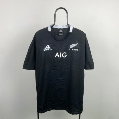 00s Adidas New Zealand All Blacks Rugby Shirt T-Shirt Black XXL