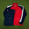 00s Nike Windbreaker Jacket + Joggers Set Red Medium