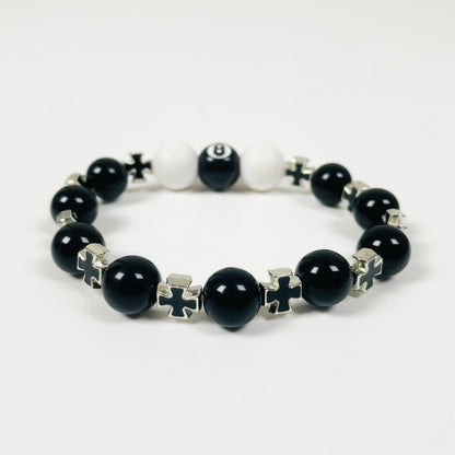 Antique Cross Bracelet Necklace Chain Black