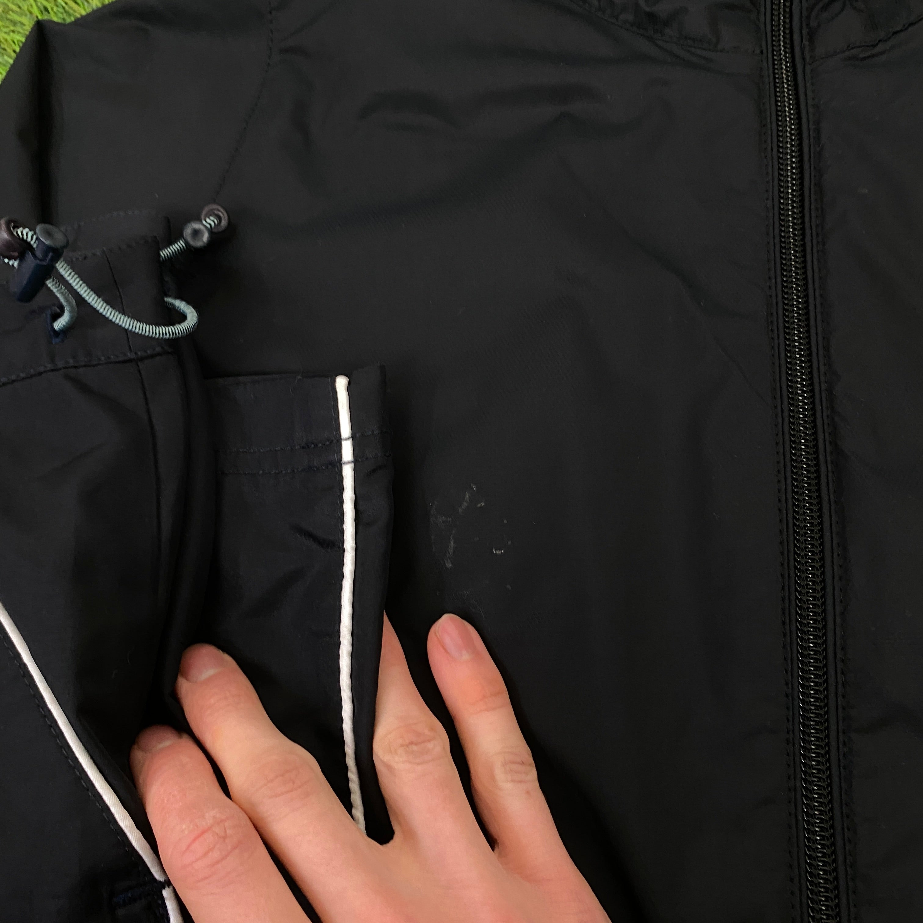 00s Nike Clima-Fit Piping Jacket + Joggers Set Black Medium