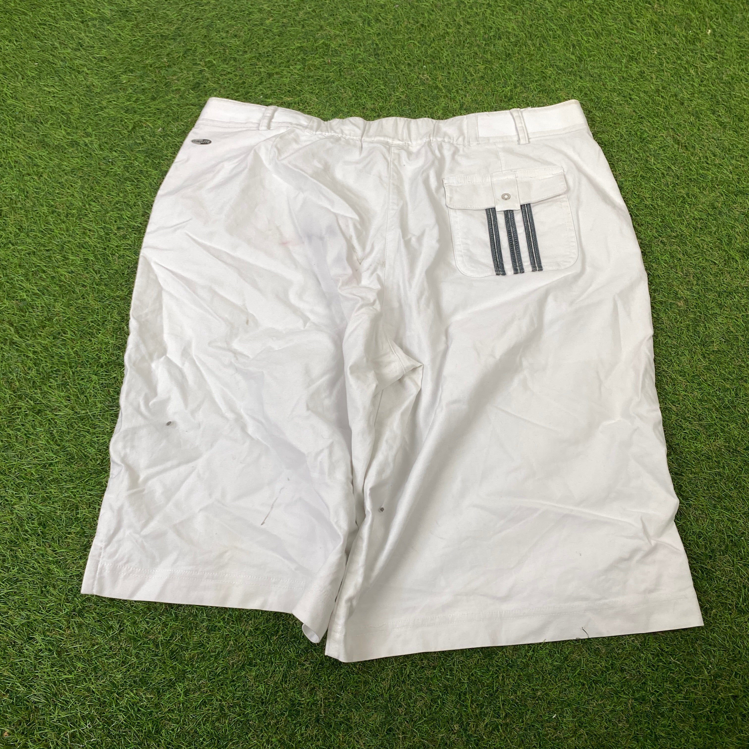 00s Adidas Cargo Shorts White Large