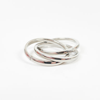 Retro Vintage Stack Ring Silver