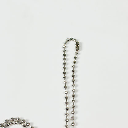 Vintage 8 Ball Necklace Chain Silver