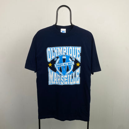 Retro 90s Olympic Marseille T-Shirt Blue Medium