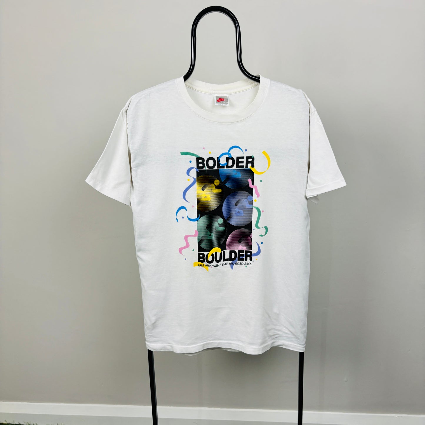 90s Nike Boulder Marathon T-Shirt White Medium