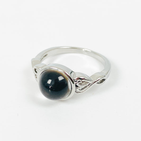 Vintage Dark Orb Signet Ring