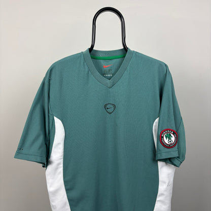 00s Nike Nigeria Football Shirt T-Shirt Green Medium