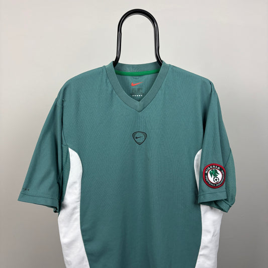 00s Nike Nigeria Football Shirt T-Shirt Green Medium