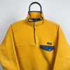 Retro Patagonia Synchilla Fleece Sweatshirt Yellow XS