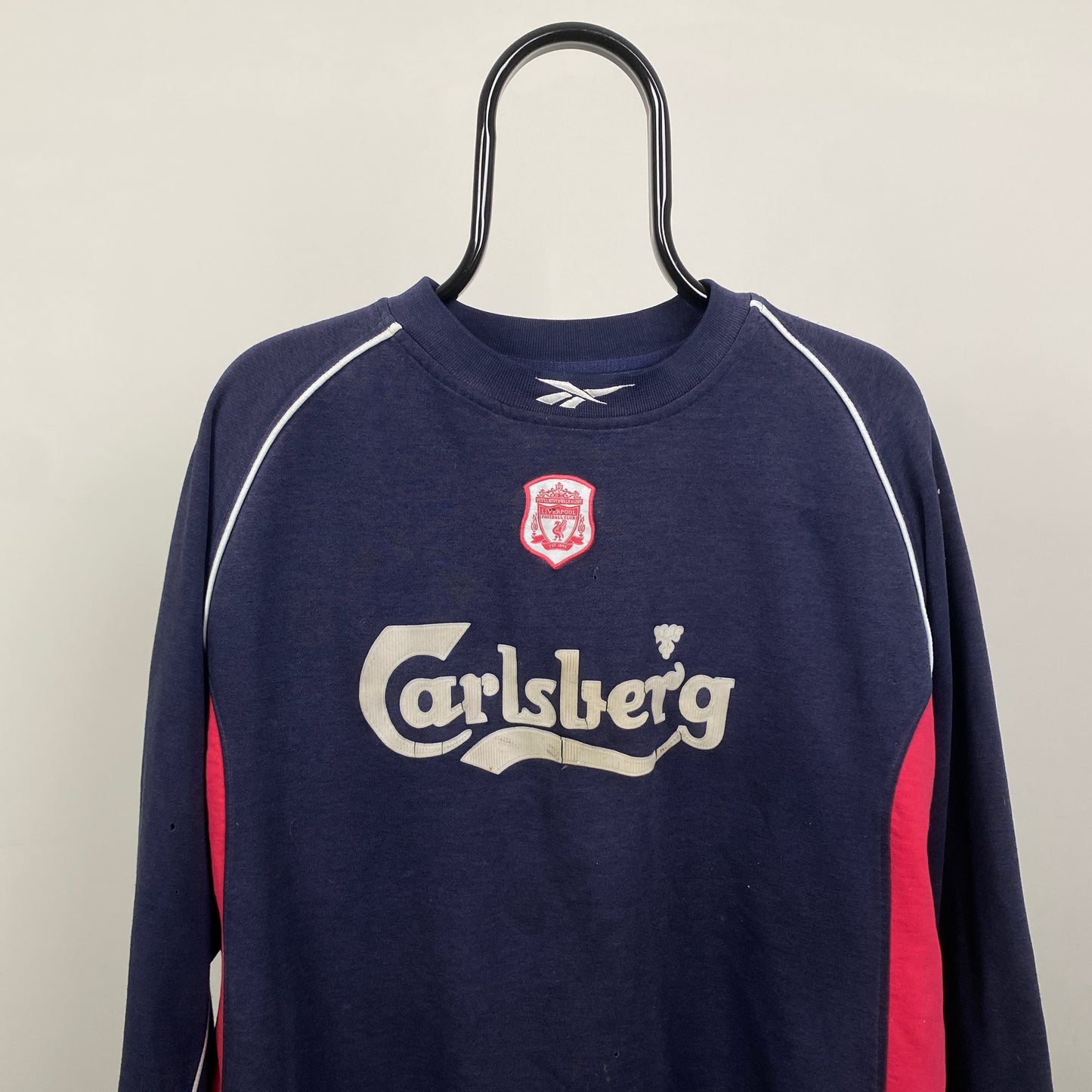 90s Reebok Liverpool Sweatshirt Blue Large