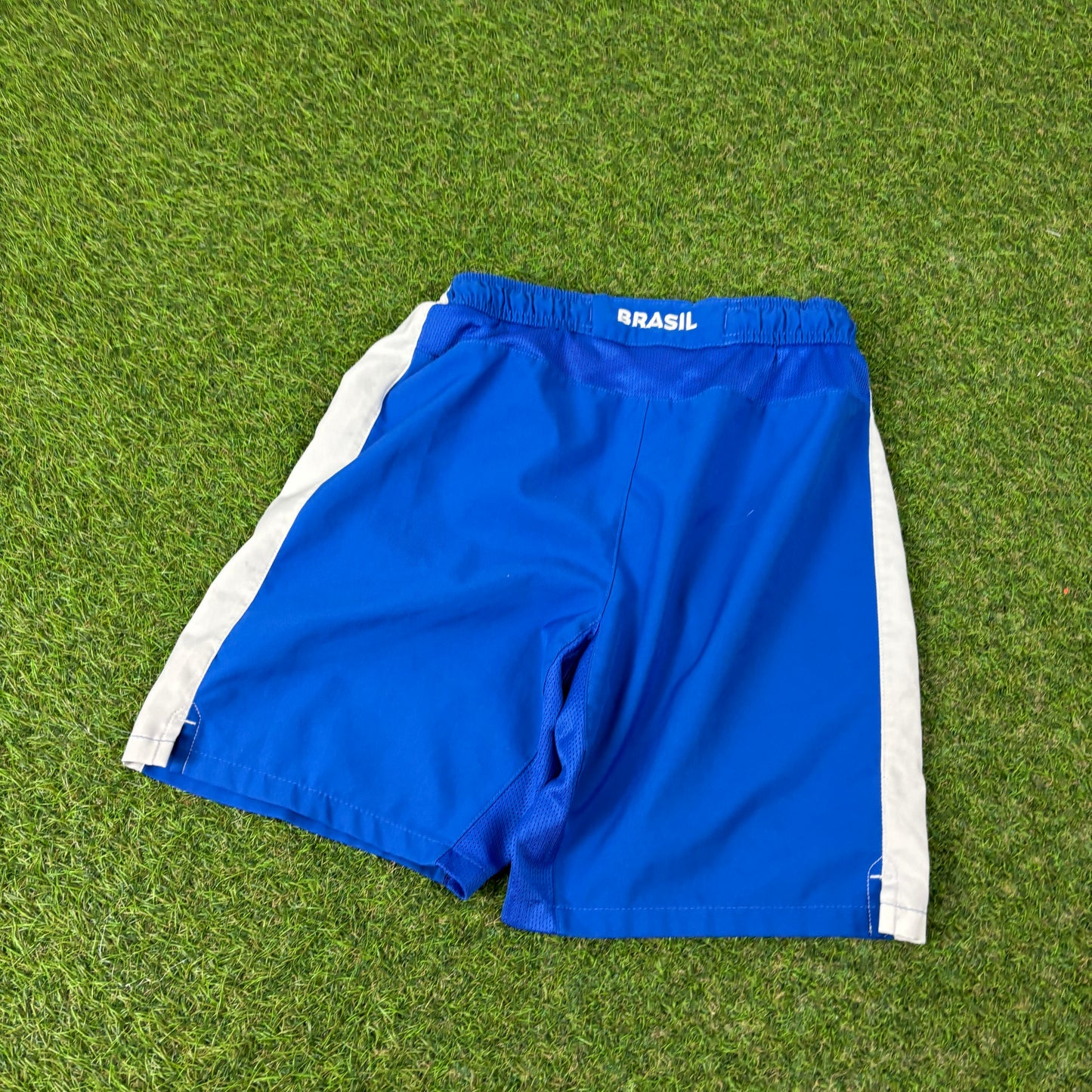 00s Nike Brazil Football Shorts Blue XS