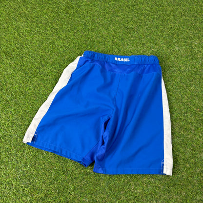 00s Nike Brazil Football Shorts Blue XS