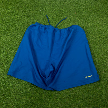 00s Nike Barcelona Football Shorts Blue Large