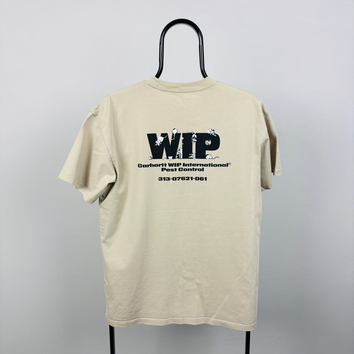 00s Carhartt Pest Control T-Shirt Brown Medium